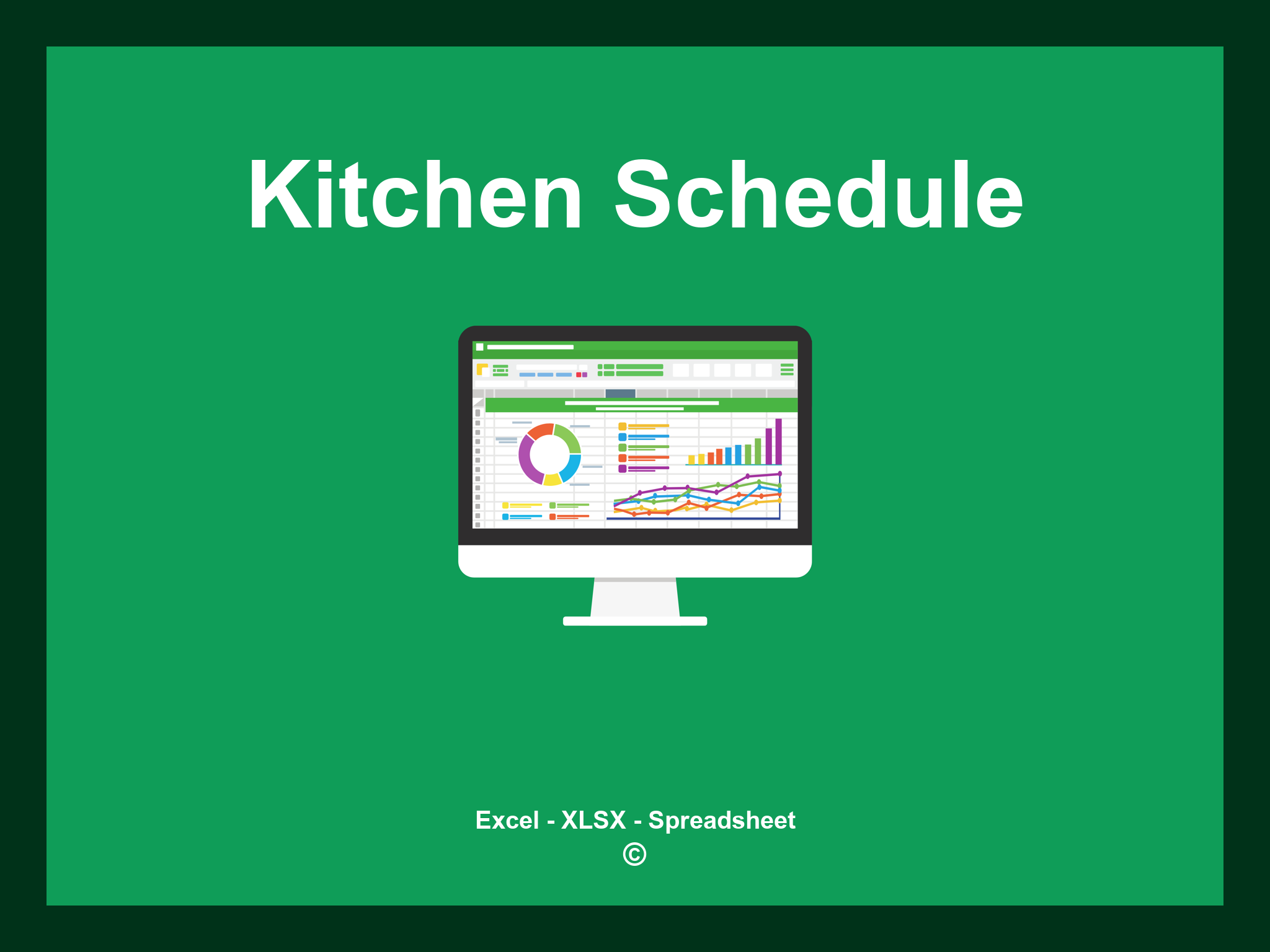 Kitchen Schedule Template Excel