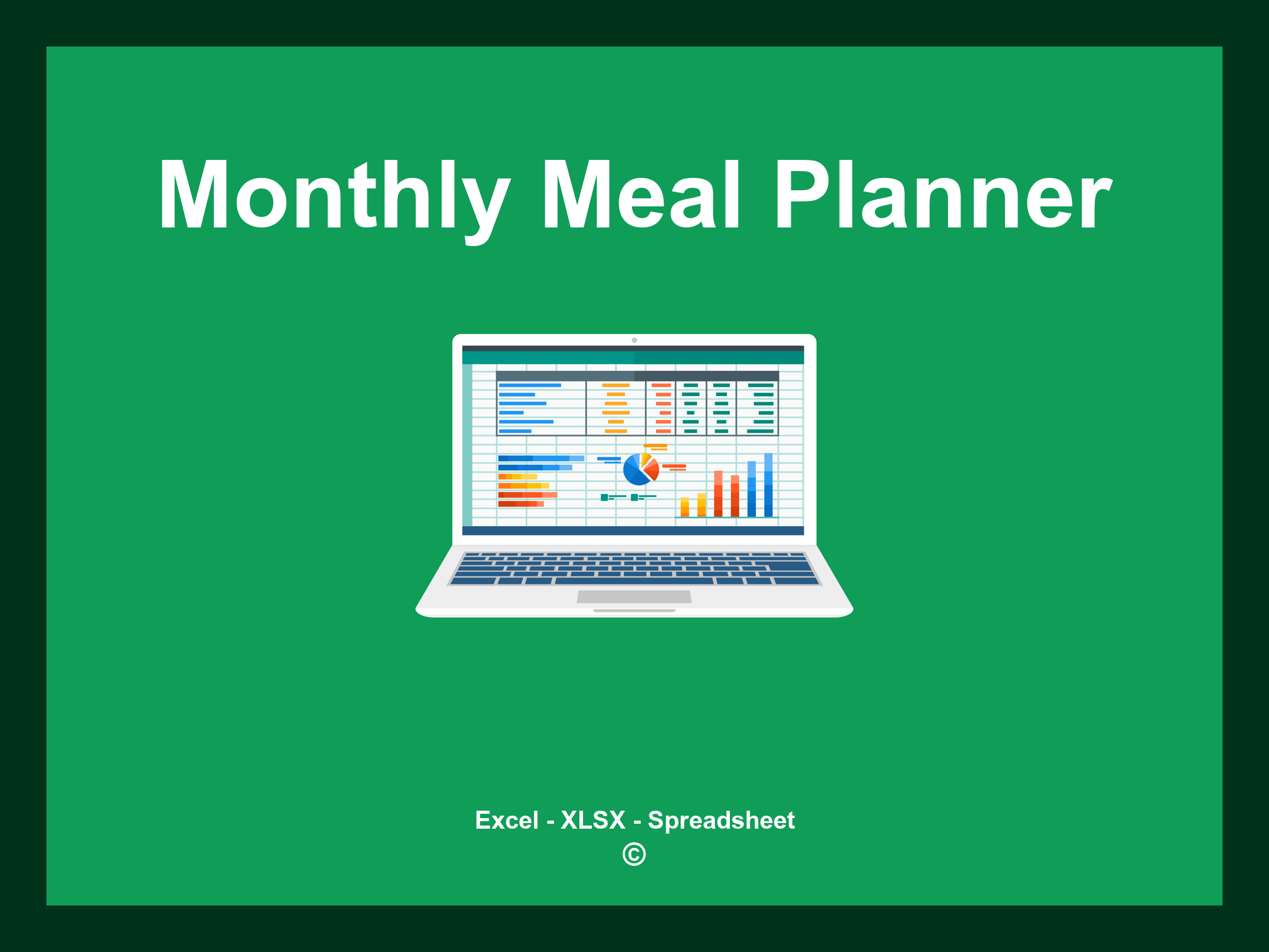 Monthly Meal Planner Template Excel