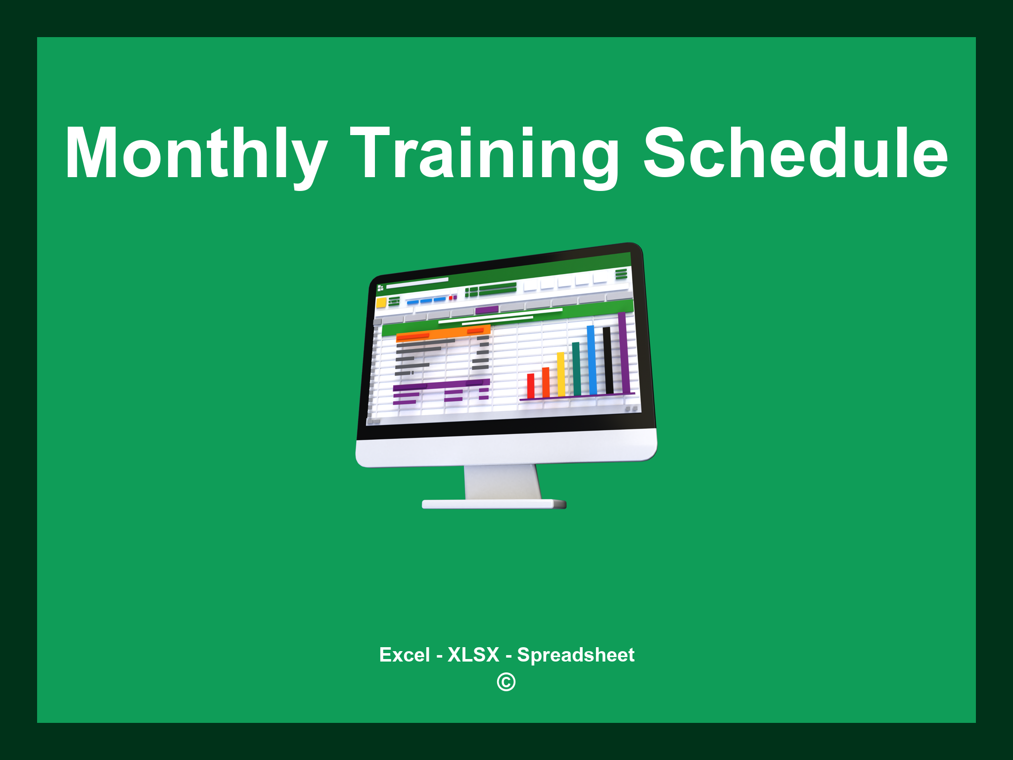 Monthly Training Schedule Template Excel
