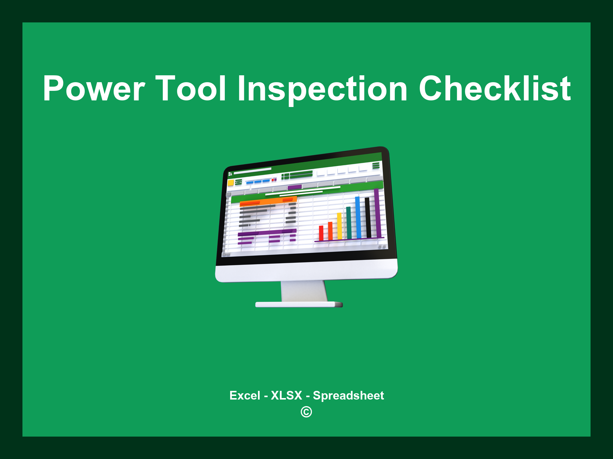 Power Tool Inspection Checklist Template Excel